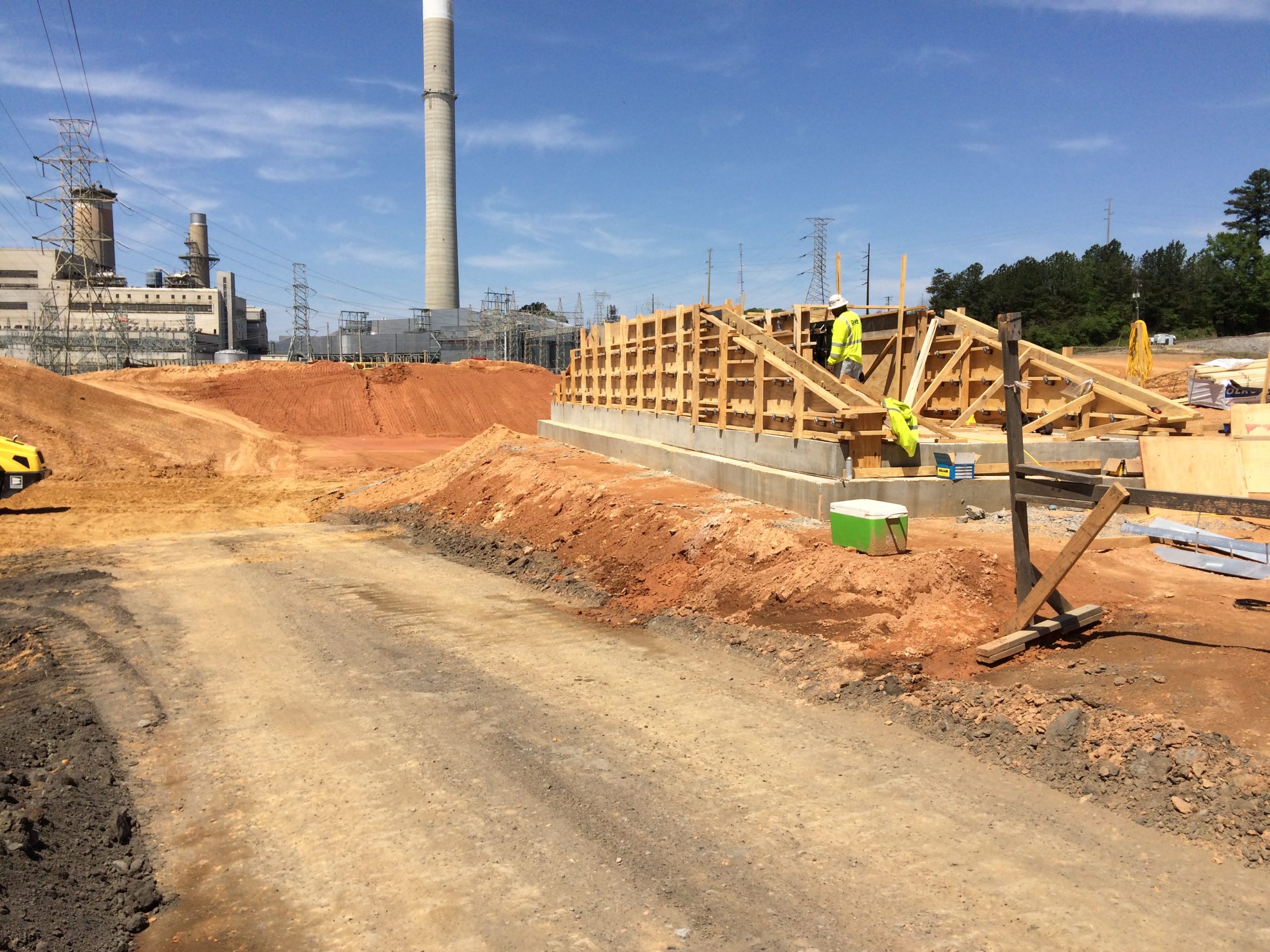 Plant Gorgas Waste Water Management Pond Concrete